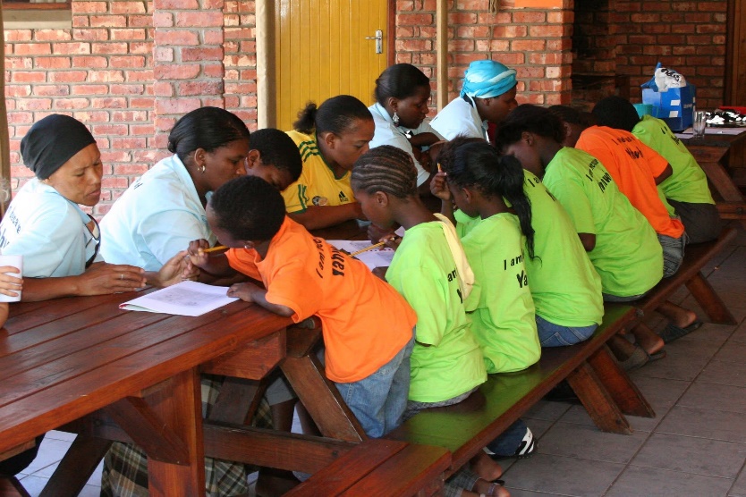 Women and girls taking part in an On Eagle's Wings therapy camp